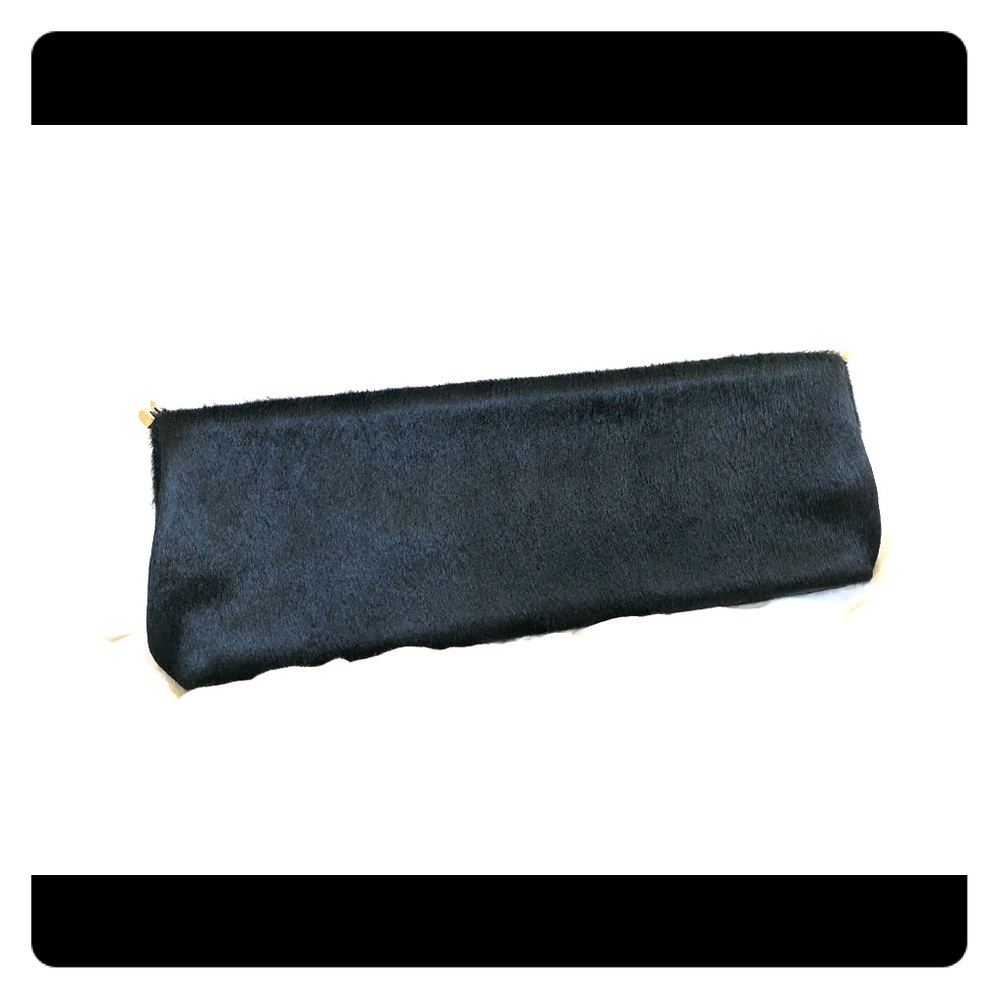 Black Calf-hair DKNY Clutch Donna Karen New York